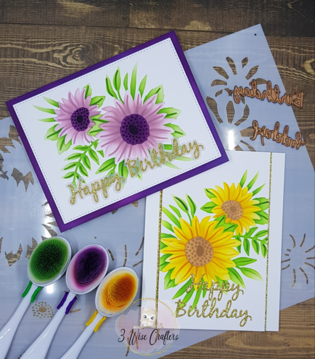 Spellbinders - Layered Sunflower Stencil