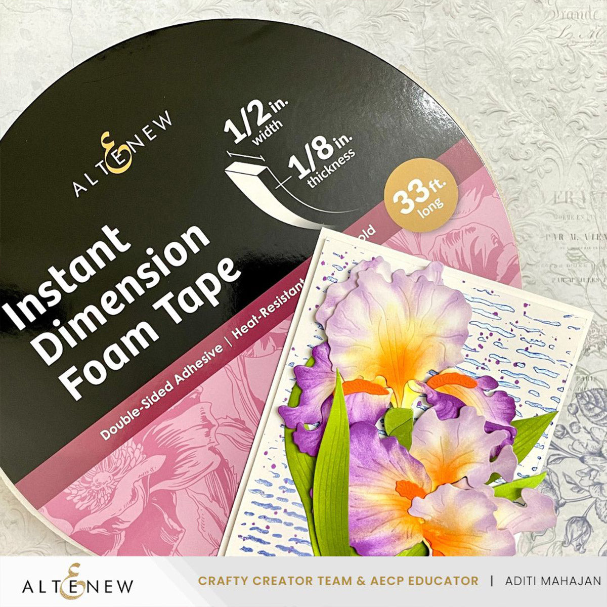 Altenew - Instant Dimension Foam Tape - 1/8'' x 1/2'' x 10m