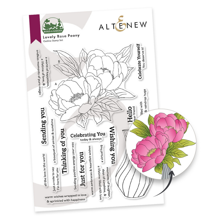 Altenew - Build-A-Garden: Lovely Rose Peony & Add-on Die Bundle