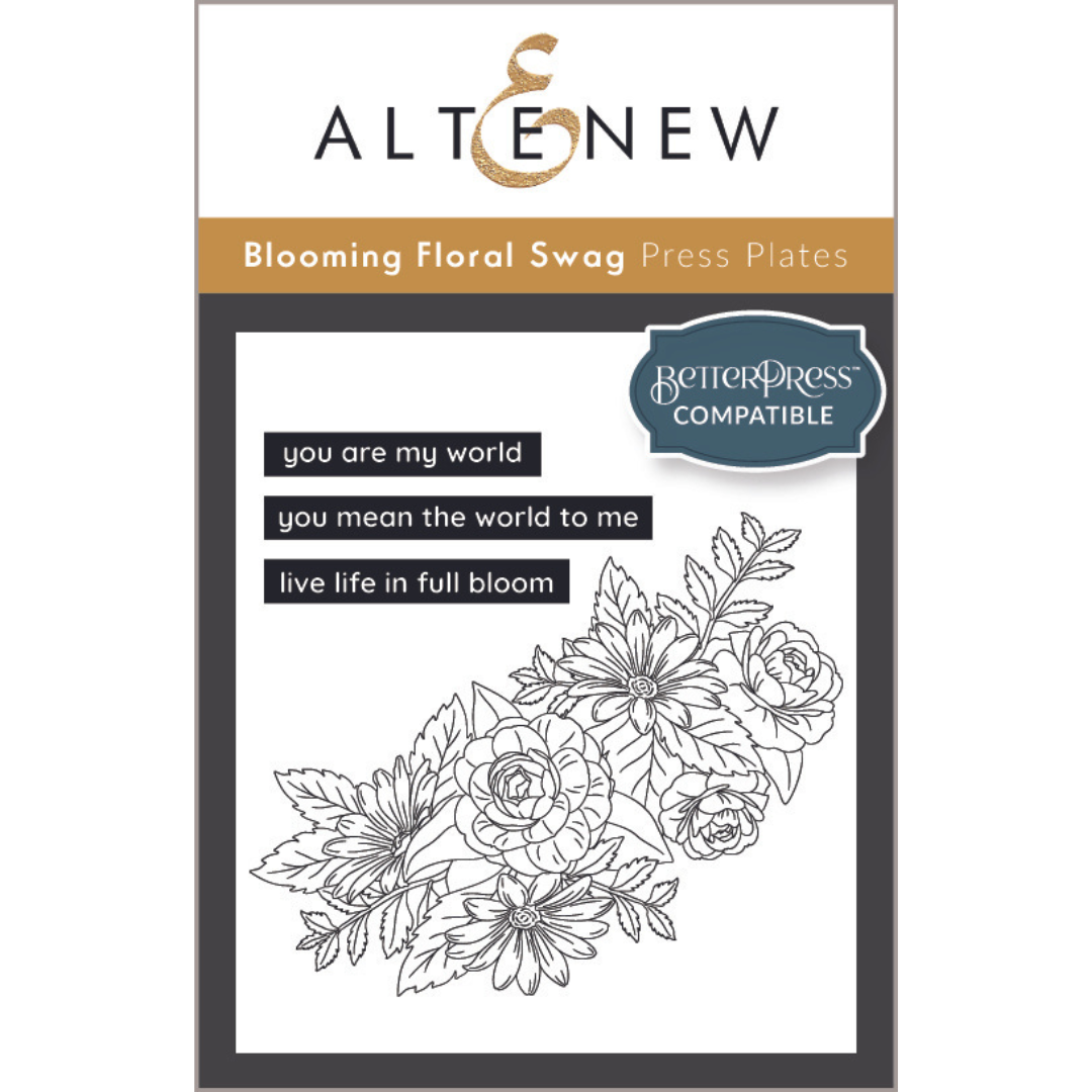 Altenew Blooming Floral Swag Press Plate Set