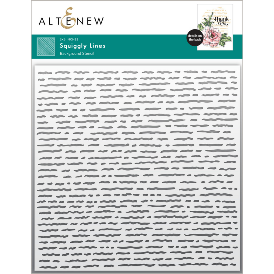 Altenew - Squiggly Lines Background Stencil