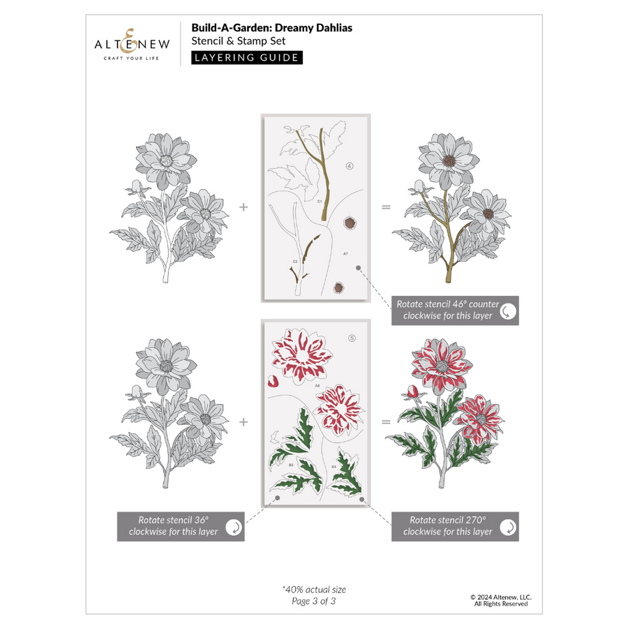 Altenew - Build-A-Garden: Dreamy Dahlias and Add-on Die Bundle