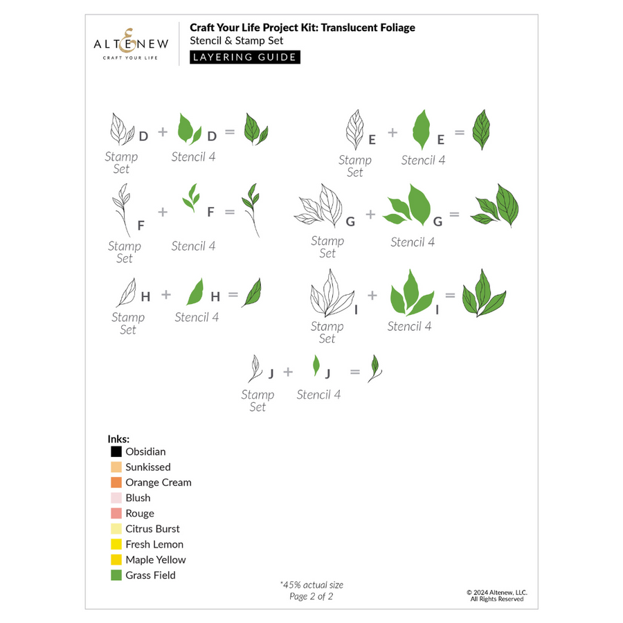 Altenew - Craft Your Life Project Kit: Translucent Foliage