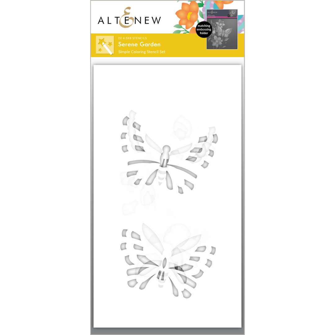 Altenew - Serene Garden Simple Coloring Stencil Set (5 in 1)