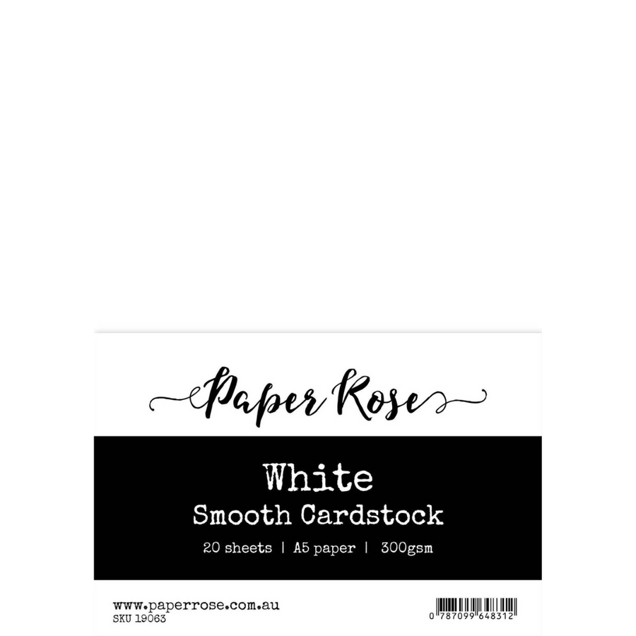 Paper Rose Studio - White Smooth Cardstock A5 (20 sheet pack)