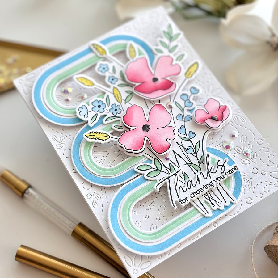 Pinkfresh Studio - Playful Petals Stamps