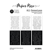 Paper Rose - All Occasions Sentiments Sheets