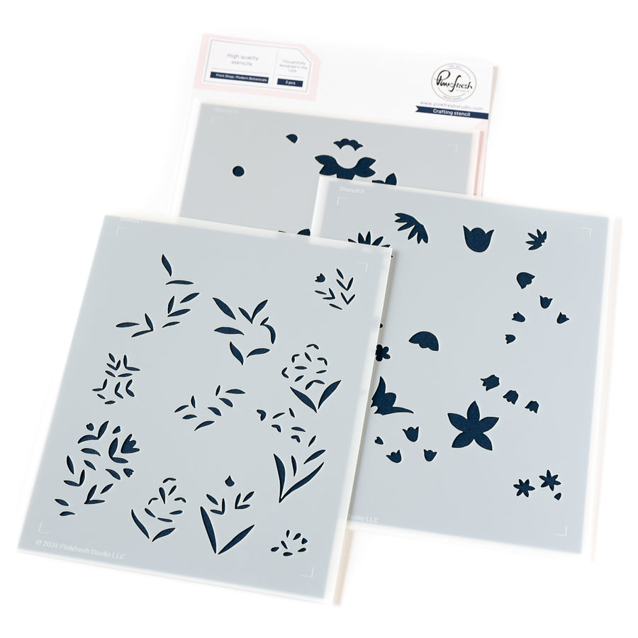 Pinkfresh Studio - Print Shop: Modern Botanicals Stencils