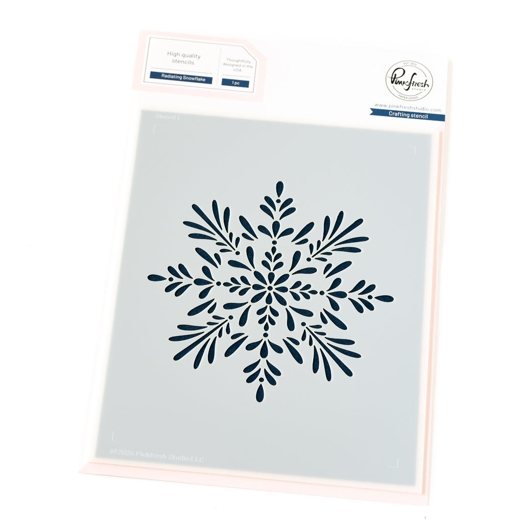 Pinkfresh Studio Radiating Snowflake Stencil