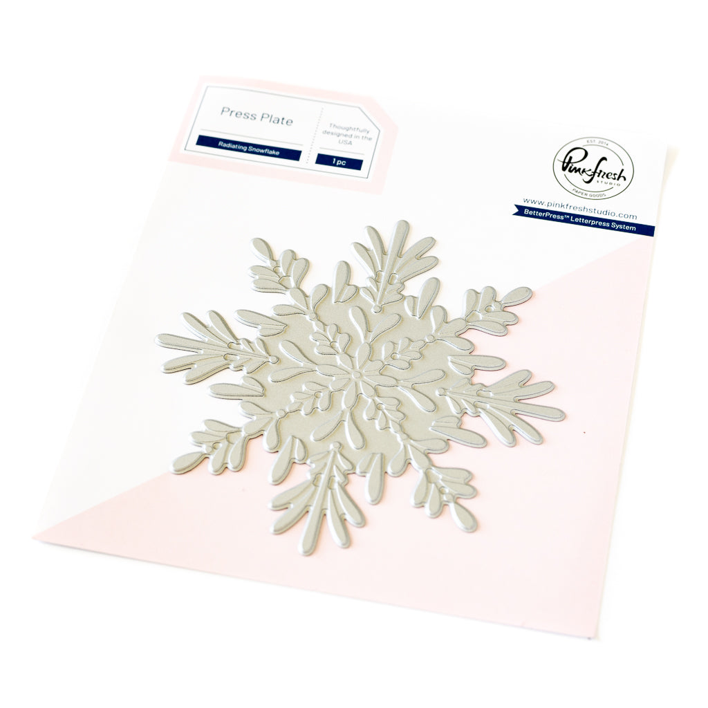 Pinkfresh Studio Radiating Snowflake Press Plate