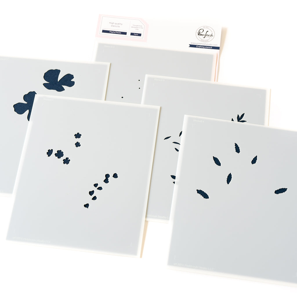 Pinkfresh Studio - Playful Petals Stencils