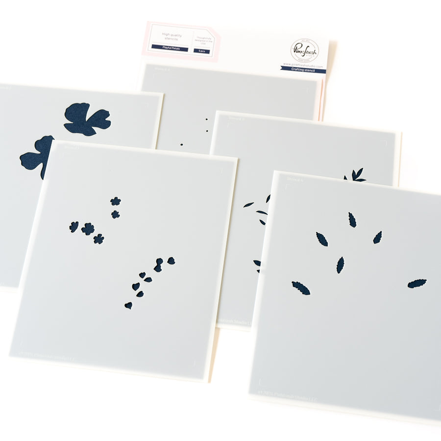 Pinkfresh Studio - Playful Petals Stencils