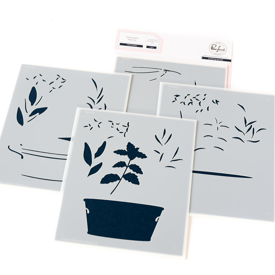 Pinkfresh Studio - Herb Garden Stencils