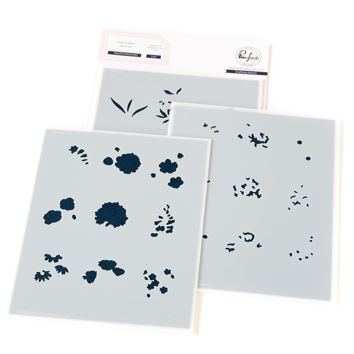 Pinkfresh Studio - Beautiful Botanicals Stencils