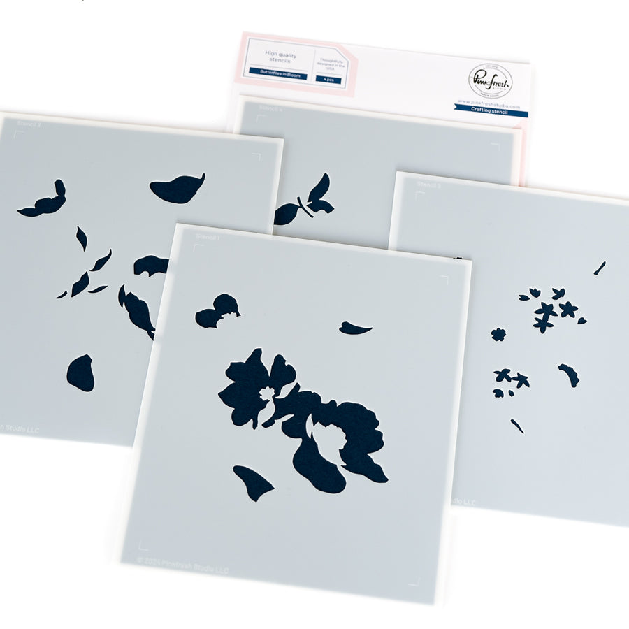 Pinkfresh Studio - Butterflies in Bloom Stencils