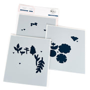 Pinkfresh Studio - Embroidered Blooms Stencils