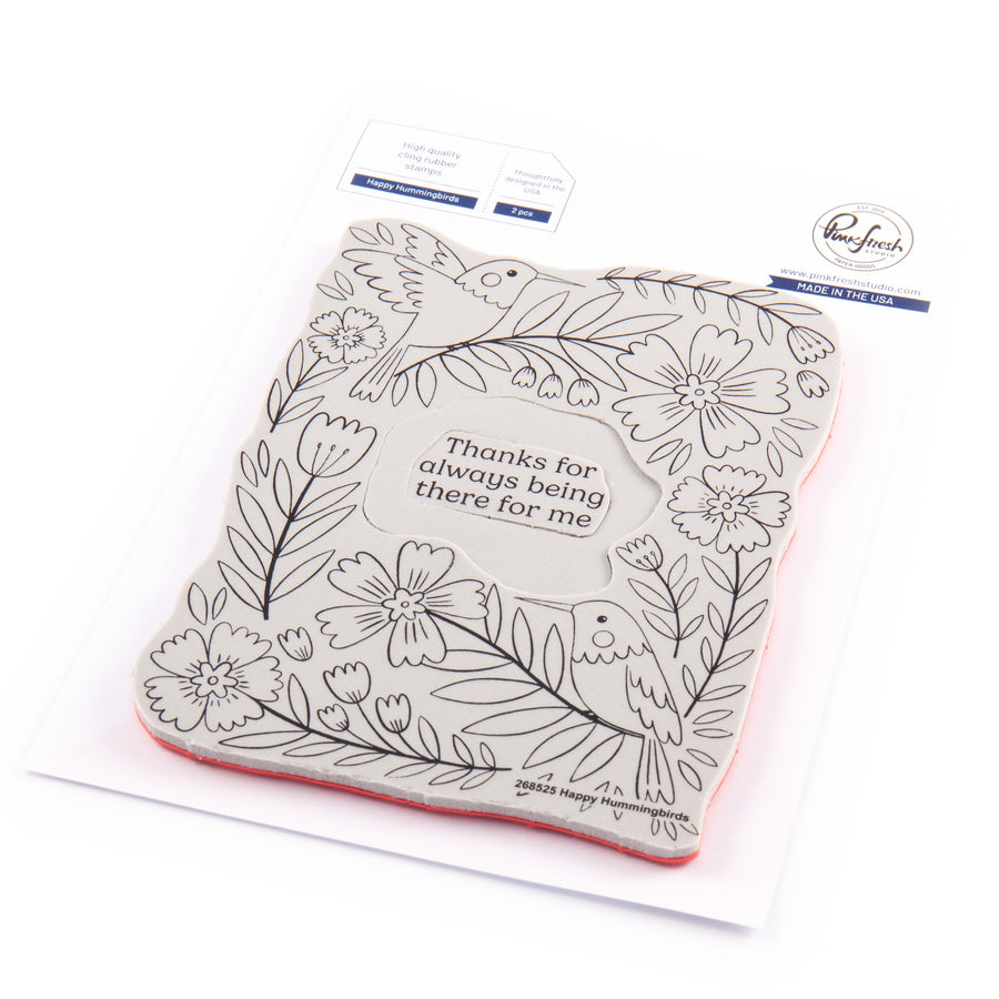 Pinkfresh Studio - Happy Hummingbird Cling Stamp