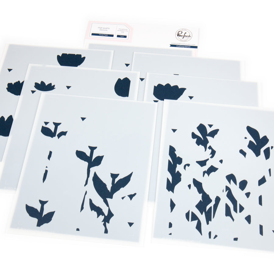 Pinkfresh Studio - Floral Field Stencils