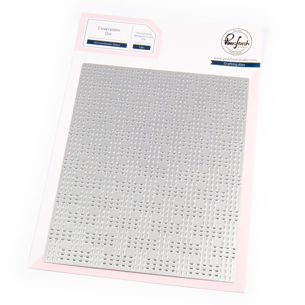 Pinkfresh Studio - Stitched Basket Weave Coverplate Die