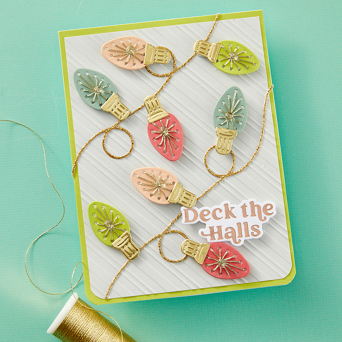 Spellbinders - Stitched String Lights Etched Dies from the Stitched Bright Collection