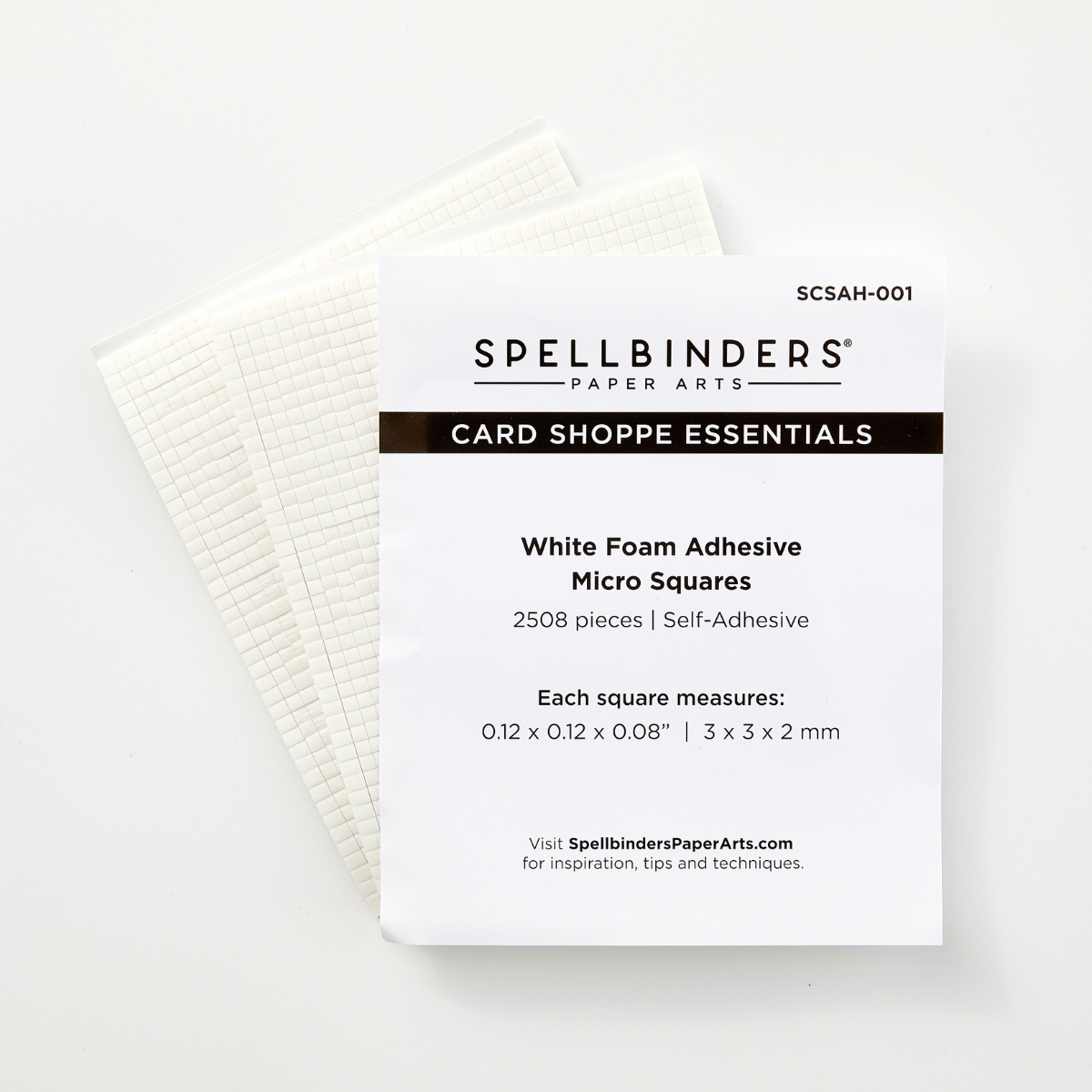 Spellbinders - White Foam Adhesive Squares - Micro