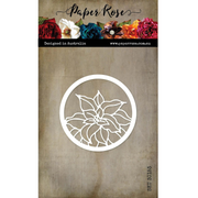Paper Rose Studio - Christmas Poinsettia Circle Metal Cutting Die