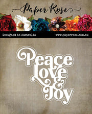 Paper Rose Studio - Peace Love & Joy Layered Metal Cutting Die