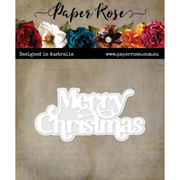 Paper Rose - Merry Christmas Layered Metal Cutting Die