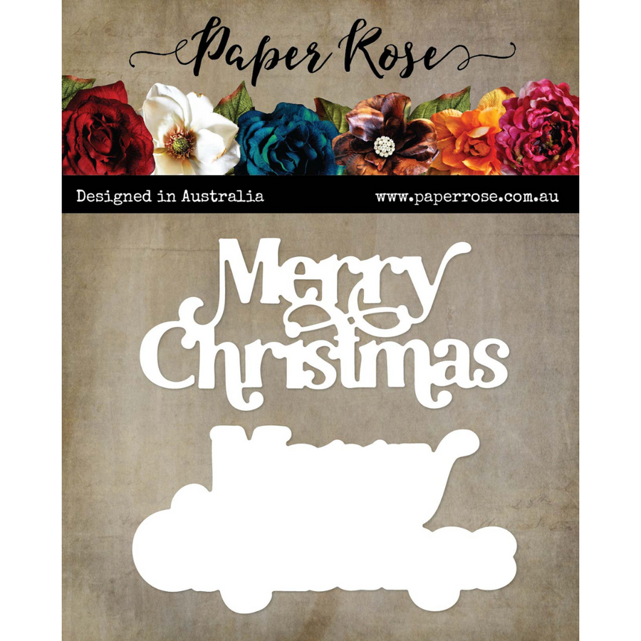 Paper Rose - Merry Christmas Layered Metal Cutting Die