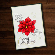 Paper Rose - Christmas Poinsettia Clear Stamp