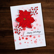 Paper Rose - Christmas Poinsettia Clear Stamp