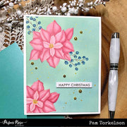 Paper Rose - Christmas Poinsettia Clear Stamp