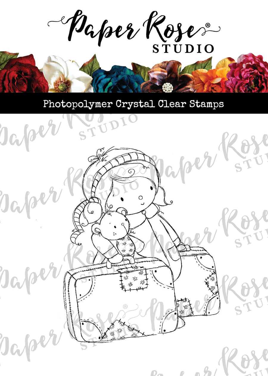 Paper Rose Studio - Teddy Travels Clear Stamp