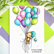 Paper Rose - Teddy's Balloons Clear Stamp