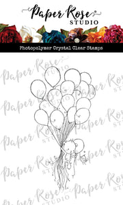 Paper Rose - Teddy's Balloons Clear Stamp