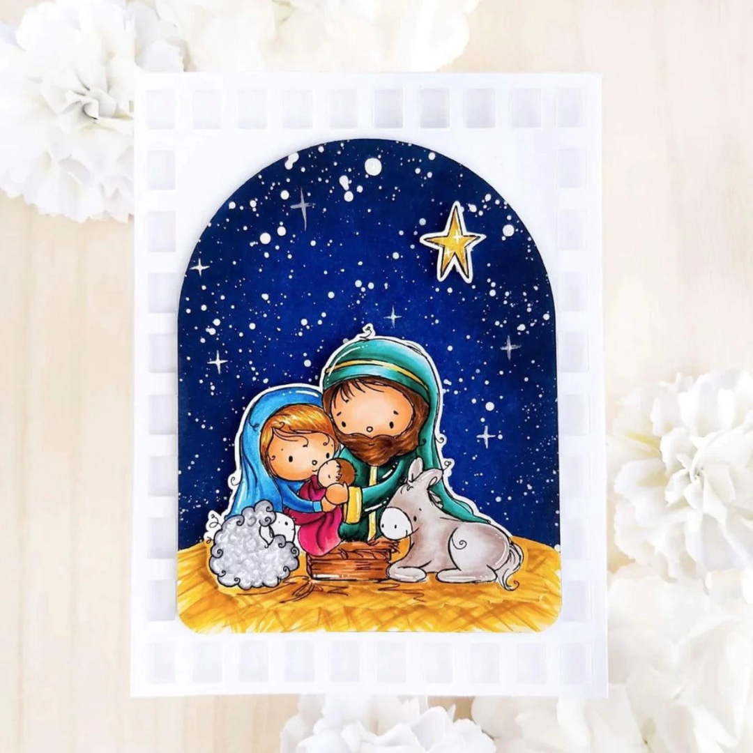 Paper Rose - Nativity Christmas Clear Stamp