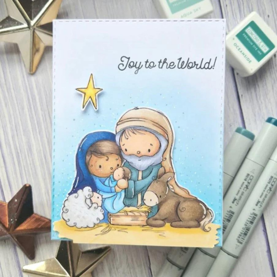 Paper Rose - Nativity Christmas Clear Stamp