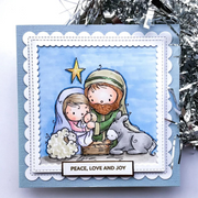 Paper Rose - Nativity Christmas Clear Stamp