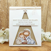 Paper Rose - Nativity Christmas Clear Stamp