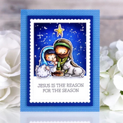 Paper Rose - Nativity Christmas Clear Stamp