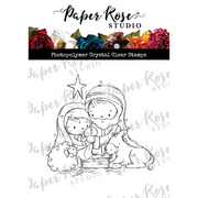 Paper Rose - Nativity Christmas Clear Stamp