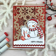 Paper Rose - Bunny & Guinea "Snowman" Clear Stamp