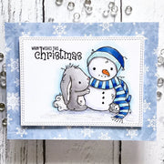 Paper Rose - Bunny & Guinea "Snowman" Clear Stamp