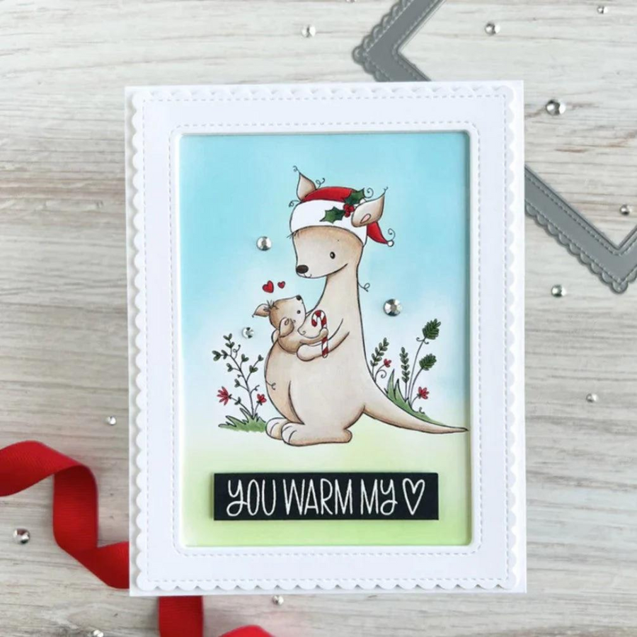 Paper Rose - Christmas Kangaroos Clear Stamp