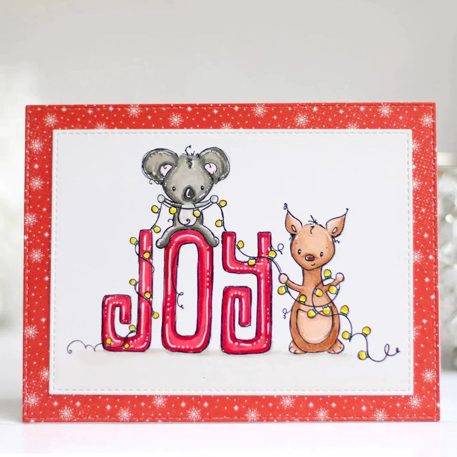 Paper Rose - Christmas Joy Word Clear Stamp