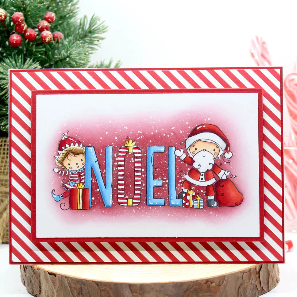 Paper Rose - Christmas Noel Word Clear Stamp