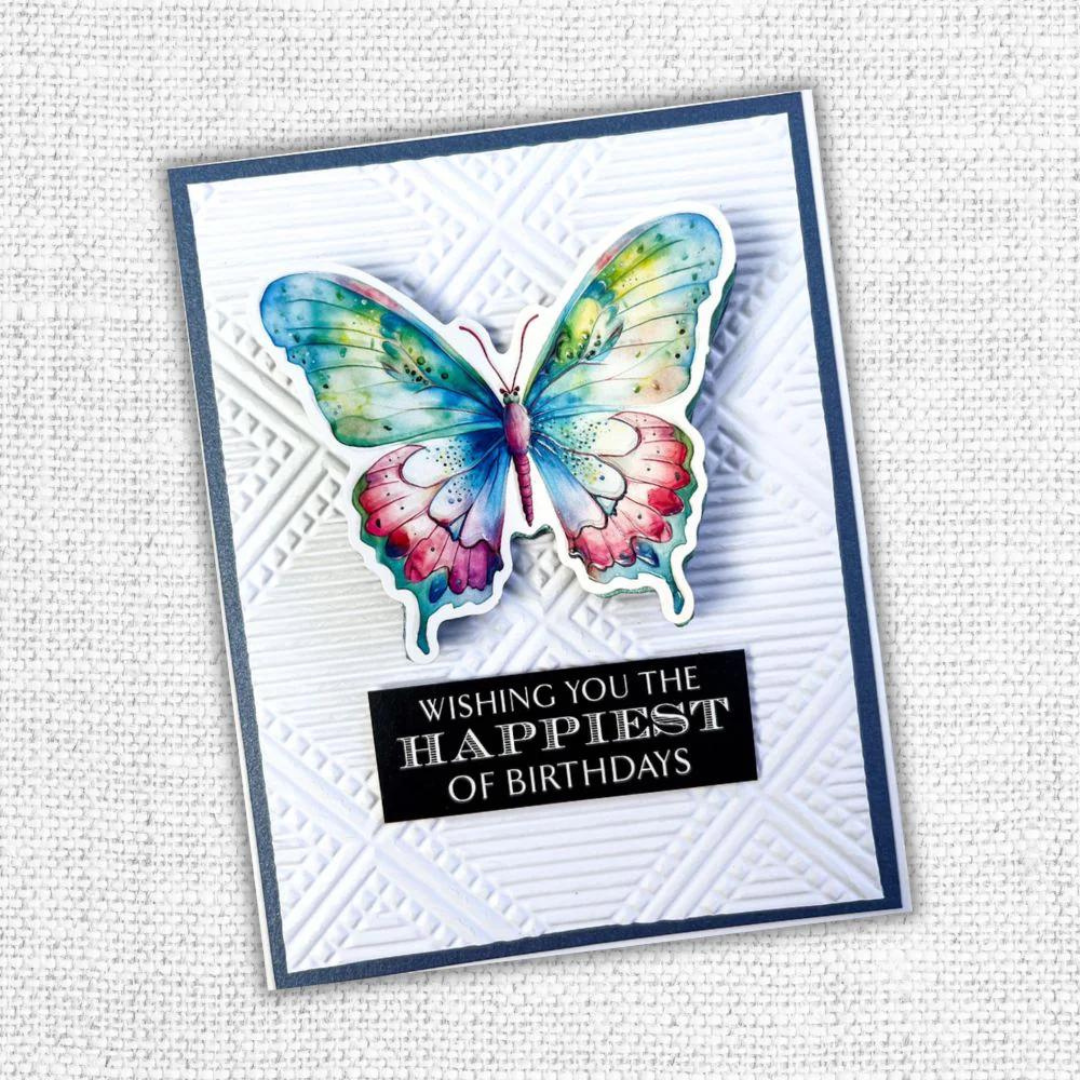 Paper Rose - Rainbow Garden Butterflies Embossed Die Cuts