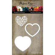 Paper Rose - Juliet Scalloped Heart Frame Metal Cutting Die