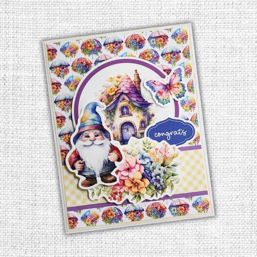 Paper Rose - Rainbow Garden Quick Cards 1.0 6" x 8" Die Cuts & Sentiments