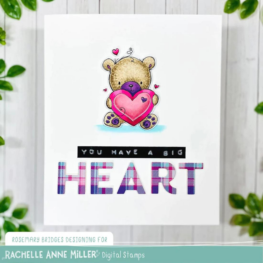 Paper Rose - Valentine Bear Clear Stamp